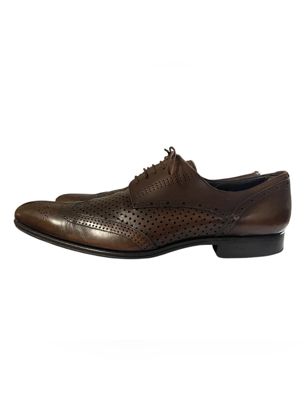 Dolce & Gabbana Men’s Brown Leather Cap Toe Dress Shoes Sz 10 Italy Luxury